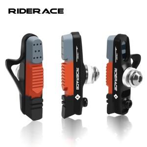 1쌍 도로 자전거 브레이크 패드 CNC 알루미늄 합금 내구성 침묵 고무 신발 사이클링 액세서리