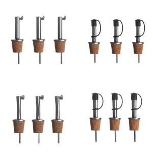 스테인레스 스틸 병 마개 와인 Pourer 커버 올리브 오일 디스펜서 주둥이 코르크 진공 인감 누출 방지 플매