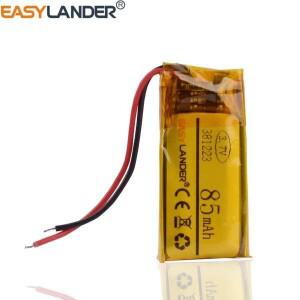 1/5Pcs 381223 3.7V 리튬 폴리머 배터리 85mah MP3 MP4 MP5 블루투스 헤드셋