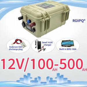 항공 운송  12V LiFePO4 리튬 인산철 배터리 200AH-500AH 내장형 100AH BMS 태양광 에너지 사용