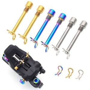 자전거 유압 디스크 브레이크 패드 볼트 M4 티타늄 합금 고정 핀 삽입 캘리퍼스 나사 리테이너 사이클링 액