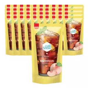 삼립 카페스노우 복숭아 아이스티 230ml x40개 편의점 파우치 음료
