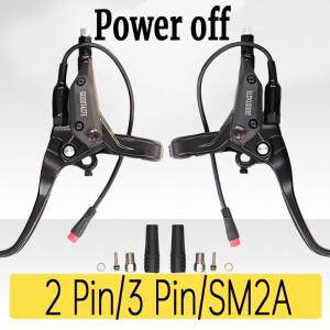 전기 자전거 브레이크 레버 2핀 3핀 유압 전원 차단 디스크 핸들 전동 스쿠터