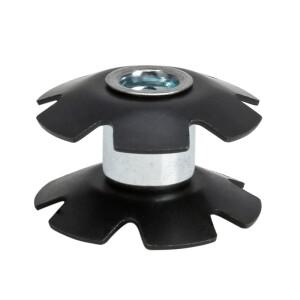 Bolany 자전거 헤드셋 MTB 로드 바이크 사이클링 스티어 28.6 포크 튜브용 스틸 블랙 스타 너트 부품 1개