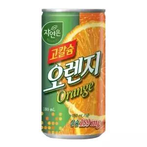 웅진 자연은 고칼슘 오렌지 180ml 60캔