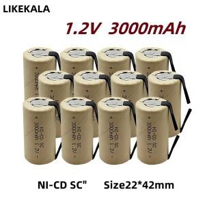 2025newSC 1.2V 3000mah NI-CD 충전식 배터리 + 드라이버 조립용 솔더 스트립 전기 드릴 납땜 Ir