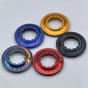 2개 자전거 센터락 디스크 브레이크 허브 락링 44.1mm 앞뒤용 9 12 15 액슬 중앙 커버 링 사이클링 액세서