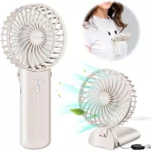 Psecici 휴대용 선풍기 미니 개인용 4단 180° 접이식 디자인으로 책상/여행/사무실/야외 사용 가능