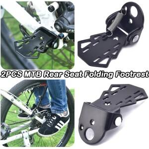 2Pcs MTB 뒷좌석 발판 검정색 접이식/고정 자전거 페달 두꺼운 강철 키즈 밸런스 보드 라이딩