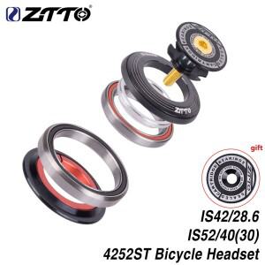 ZTTO 4252ST MTB 자전거 로드 바이크 헤드셋 테이퍼 스트레이트 포크 통합 앵글 콘택트 베어링 42 41.8 52m