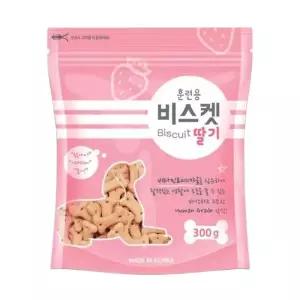 훈련용 비스켓 딸기 300g 1개 강아지간식