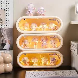 피규어 장식장 진열장 수납장 쇼케이스 전시장 자기 투명한 액션 디스플레이 상자 벽걸이 형 방진 수집 가