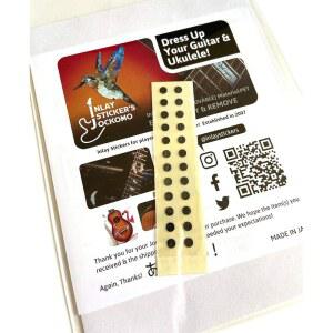 [미국배송] 기타 및 베이스용 인레이 스티커 프렛 마커 - 1/8인치 작은 사이드 점 블랙