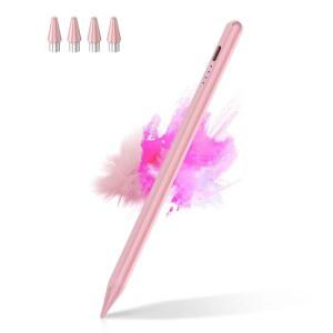 [미국배송] 터치스크린용 CMARS 액티브 스타일러스 펜 애플호환 패드용 유니버설 태블릿 / 폰 삼성호환 화웨이 샤오미호환 안드로이드 및 기타 장치 마그네틱 기능이 있는 충전식 디지털 - 핑크