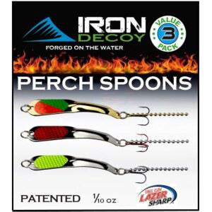 언 데코이 스푼 낚시 미끼 송어, 월레이, 배스, 연어, 파이크, 얼음 낚시 & 트롤링, 진동 스푼 미끼 키트용 3팩, 다종 금속 스푼 미끼