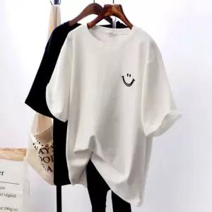 반팔티 오버핏 프린팅 캐주얼 여성 여름 티셔츠