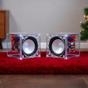 Gikfun 업그레이드된 아두이노 EK1918용 USB 미니 앰프 전자 투명 스테레오 스피커 박스 사운드 DIY 키트