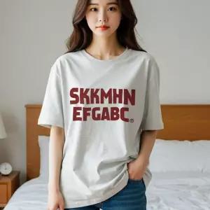 루즈핏 여성 면 반팔티 순면 여름 티셔츠