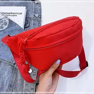 레드 힙색 크로스 백 허리 러닝 핸드폰 가방 JWFEA141