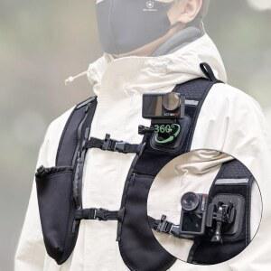 액션 카메라가 장착된 루프홀루 러닝 하이드레이션 조끼, 고프로 히어로 13, 12, 11, 10, 9, 8, 7, (2018), 65, 블랙, 세션, 샤오미 이, SJCAM, 캠파크 & DJI 오스모와 호환 가능