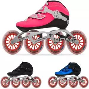 본트 인라인 스피드 스케이팅 레이싱 패키지 - 루나 스케이트 부츠 + 2PF 6061 프레임 엘리멘탈 휠 ABEC7