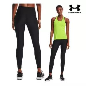 [매장정품] [언더아머] 여성 히트기어 노슬립 웨이스트밴드 풀사이즈 레깅스 블랙 1365336