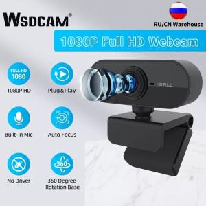Wsdcam-HD 1080P 캠 웹캠 컴퓨터 PC 웹 USB 카메라 마이크 포함 회전 화상 통화 회의 작업