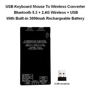 유선 USB 키보드 마우스-무선 컨버터 내장 배터리 블루투스 5.3 모듈 DIY 어댑터용