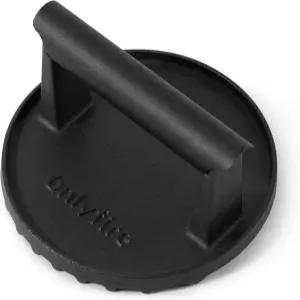 온리파이어 주철 그릴 프레스 헤비 듀티 스매시 버거 그리들용 손잡이가 있는 미트 스테이크 햄버거 베이컨