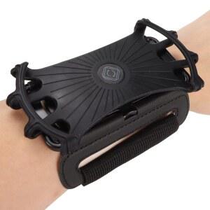 디예니 휴대폰 손목밴드 홀더, 360도 회전 가능한 암밴드 셀 케이스, 13 프로, S22용, 하이킹 자전거 달리기용(블랙)
