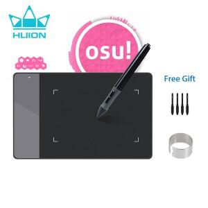 HUION 420 그래픽 태블릿 OSU 게이밍 디지털 펜 그림 그리기 4x2.23 인치 서명 패드 초보자  선물