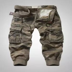 7부 팬츠 슬림 카모 항아리 남자 바지 여름 카고 포켓
