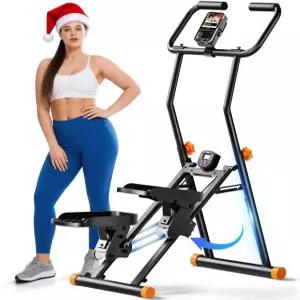 FitNexus 스테어 스테퍼 가정용 체육관 LCD 디스플레이가 장착된 350파운드 수직 클라이머 기계 미끄럼