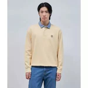 매장정품 빈폴 BEANPOLE MEN 솔리드 럭비 티셔츠 옐로우 (BC4841C03E) BC4841C03E 627996
