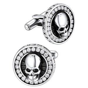 FaithHeart 남성용 커프스 단추, 노르웨이 바이킹 턱시도 셔츠 커프 링크, 스테인리스 스틸 링크 및 스터드, 선물 상자