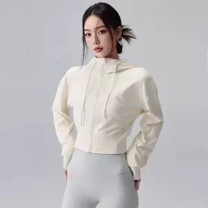 스웨이드 자켓 재킷 점퍼 가죽 세무 여성 여자 후드 달리기 사이클링 코트 요가 조깅 셔츠 타이츠 야외 스