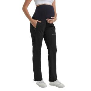 CEITAJUI 임산부 카고 팬츠 퀵 드라이 스트레치 하이킹 임신 캐주얼 스크럽 운동 라운지
