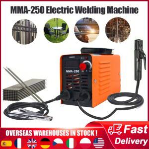 MMA-250 휴대용 용접기 인버터 아크 전기 도구 보관 상자가있는 전류 조절 가능한 소형