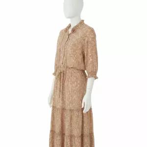 더핸드메이드 시그니처 프린트 블라우스 스커트 투피스 셋업 세트