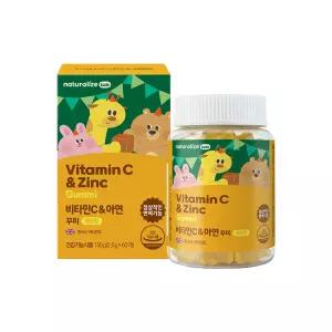 (정품) 네추럴라이즈 비타민C아연 꾸미 어린이 비타민젤리 아기 구미 키즈 영양제 60구미, 1개