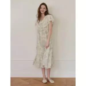 매장정품 LUNALUZ STUDIO 여성 엘리제 레이온코튼 브이넥 민소매 원피스 잠옷(2C)