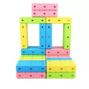 (48P) 자석블럭 벽돌블록 자석교구 블럭장난감 사각블