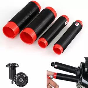 핸들바 엔드 캡이 있는 범용 실리콘 및 브레이크 레버 그립 커버 인체공학적 논슬립 랩어라운드 모터사이클