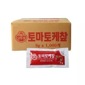 오뚜기 간편한 1회용케찹 9g x 1000입 9kg 1박스 식자재 식료품 가공식품 소스 1회용케찹