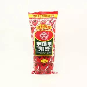 소스 오뚜기 토마토케찹 1kg 식자재 식료품 가공식품 소스 핫도그 소시지 치킨 볶음밥
