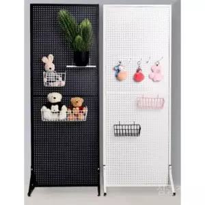 타공판파티션 칸막이 보드 인테리어 원룸 스탠드 사무실 철제 가림막 진열대 공간분리 이동식 가벽