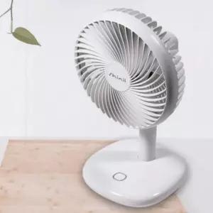 저소음 가정용 데스크팬 미니 테이블 충전 선풍기 백색