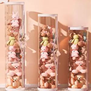 봉제인형 보관함 투명 보관통 인형 수납 원통