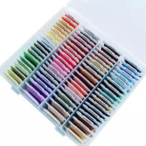 우정 팔찌 키트 자수 치실 80가지 색상