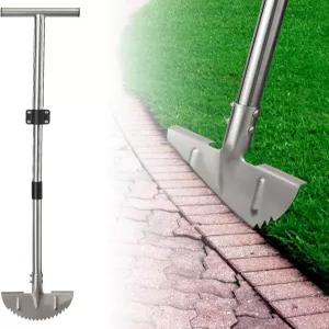 잔디 에저 34-49인치 도구 조절 가능한 핸들 및 발 페달이 있는 튼튼한 스테인리스 스틸 다듬기 홈 가든